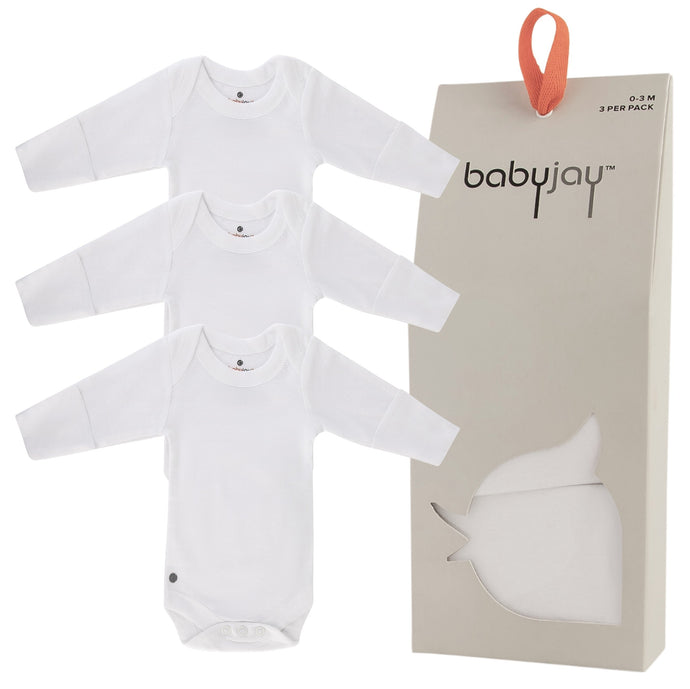 BabyJay Long Sleeve Envelope Neck Bodysuit with Mitts