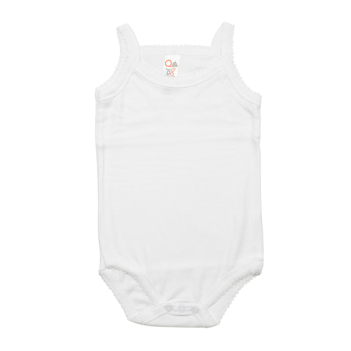 Girls Thin Shoulder Strap Bodysuit - 2 Pack